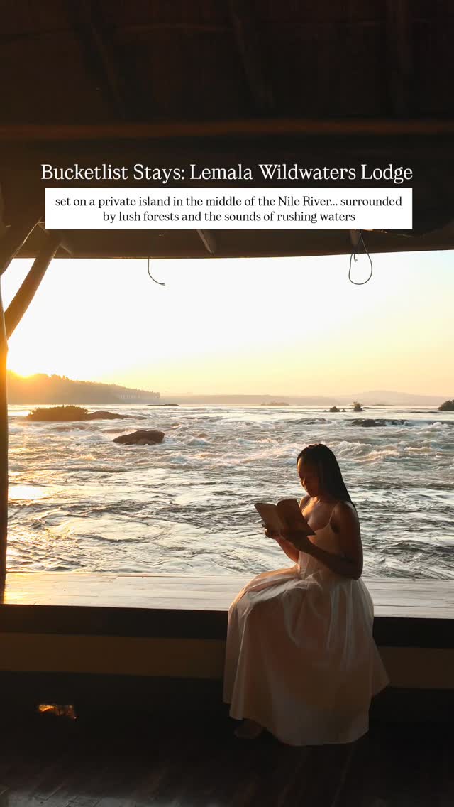 A lodge set on a private island in the middle of the Nile River...