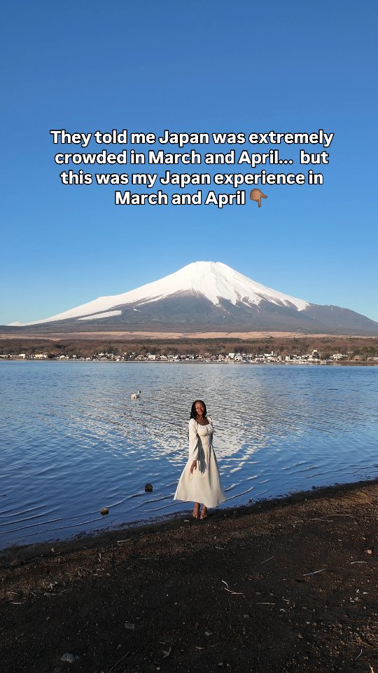 March and April are peak months in Japan but it is still possible to experience the beauty of the country without feeling overwhelmed. Here's how:

⏰️: If you want to stick the main tourist loop, try going in early March. The weather is still a bit cooler but it's beginning to warm up and many places will be less crowded compared to when cherry blossoms begin to bloom. You might also catch some early blossoms too 🌸 

🐦: Become an early bird or a night owl. Many places are considerably less crowded in the mornings and at night.

🐚: Travel slow. Skip the day trip if you can and stay overnight. It gives you the chance to experience places relatively quieter before day trippers arrive and long after they've left. 

🚧 Go off the beaten path: where you don't need to get up at 4am. The streets are quiet all day long!

🥾: Go hiking or cycling: for less crowded spaces and beautiful nature.

As you plan your 2026 adventures, be mindful. be respectful. be responsible. Happy Travels!